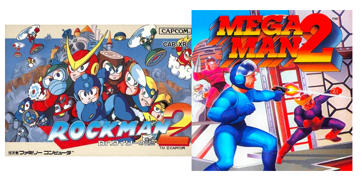 Mega Man 2 Japan vs US cover designs